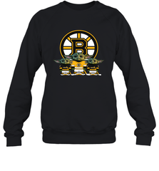 Boston Bruins Star Wars Logo Baby Yoda Sweatshirt - PrimaryTee