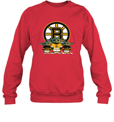 Boston Bruins Star Wars Logo Baby Yoda Sweatshirt - PrimaryTee