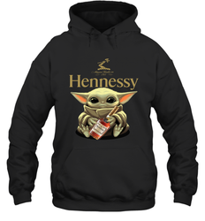 Baby Yoda Hugs Hennessy Bottle Star Wars Shirts Hoodie - PrimaryTee