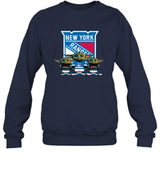 New York Rangers Star Wars Logo Baby Yoda Sweatshirt - PrimaryTee