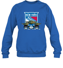 New York Rangers Star Wars Logo Baby Yoda Sweatshirt - PrimaryTee