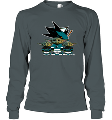 San Jose Sharks Star Wars Logo Baby Yoda Long Sleeve T-Shirt - PrimaryTee