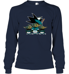 San Jose Sharks Star Wars Logo Baby Yoda Long Sleeve T-Shirt - PrimaryTee