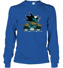 San Jose Sharks Star Wars Logo Baby Yoda Long Sleeve T-Shirt - PrimaryTee