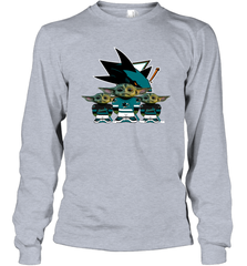 San Jose Sharks Star Wars Logo Baby Yoda Long Sleeve T-Shirt - PrimaryTee