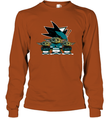 San Jose Sharks Star Wars Logo Baby Yoda Long Sleeve T-Shirt - PrimaryTee