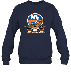 New York Islanders Star Wars Logo Baby Yoda Sweatshirt - PrimaryTee