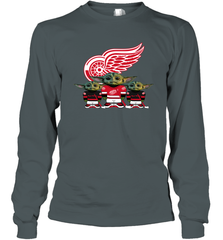 Detroit Red Wings Star Wars Logo Baby Yoda Long Sleeve T-Shirt - PrimaryTee