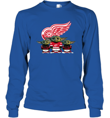 Detroit Red Wings Star Wars Logo Baby Yoda Long Sleeve T-Shirt - PrimaryTee