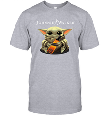 Baby Yoda Hugs Johnnie Walker Bottle Star Wars Shirts Men's T-Shirt - PrimaryTee