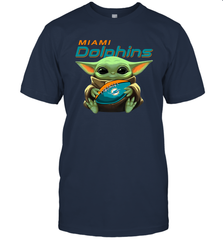 Baby Yoda Loves The Miami Dolphins Star Wars NFL Shirts Men's T-Shirt - PrimaryTee