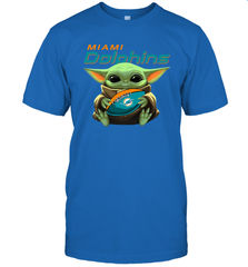 Baby Yoda Loves The Miami Dolphins Star Wars NFL Shirts Men's T-Shirt - PrimaryTee