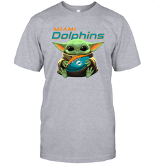 Baby Yoda Loves The Miami Dolphins Star Wars NFL Shirts Men's T-Shirt - PrimaryTee