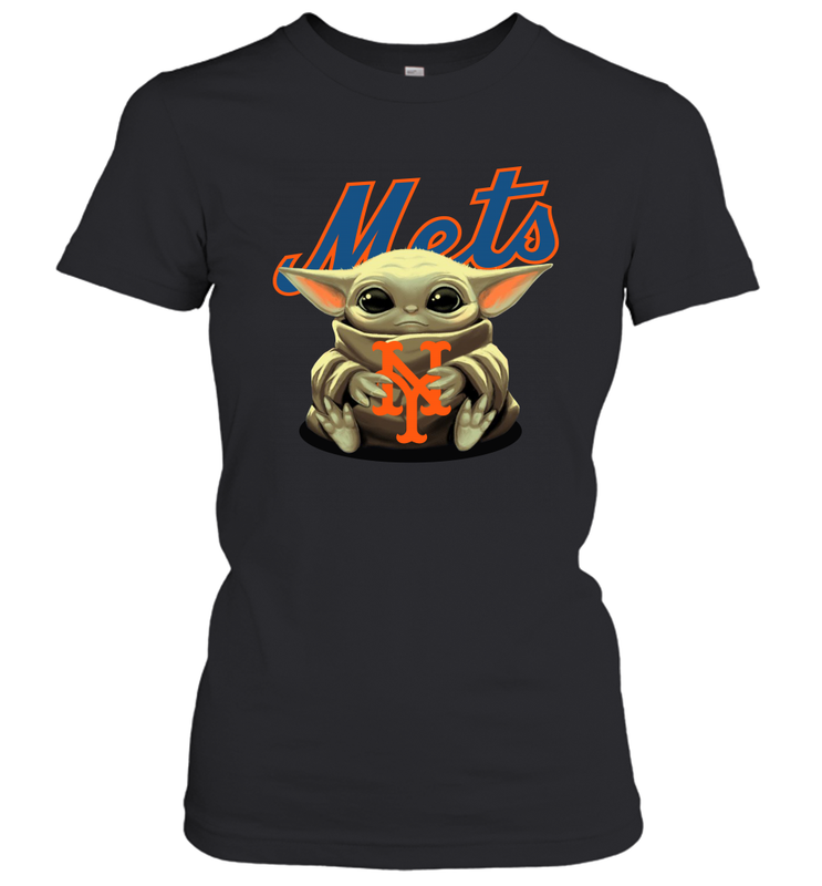 Baby Yoda Hugs The New York Mets Shirts Women's T-Shirt - PrimaryTee