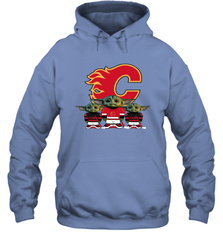 Calgary Flames Star Wars Logo Baby Yoda Hoodie - PrimaryTee