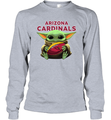 Baby Yoda Loves The Arizona Cardinals Star Wars NFL Shirts Long Sleeve T-Shirt - PrimaryTee