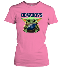 Baby Yoda Loves The Dallas Cowboys Star Wars NFL Shirts Women's T-Shirt - PrimaryTee