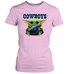 Baby Yoda Loves The Dallas Cowboys Star Wars NFL Shirts Women's T-Shirt - PrimaryTee