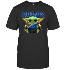 Baby Yoda Loves The Indianapolis Colts Star Wars NFL Shirts Men's T-Shirt - PrimaryTee