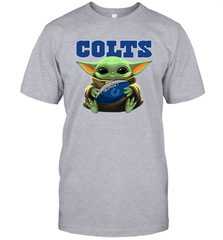 Baby Yoda Loves The Indianapolis Colts Star Wars NFL Shirts Men's T-Shirt - PrimaryTee