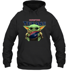 Baby Yoda Loves The Houston Texans Star Wars NFL Shirts Hoodie - PrimaryTee