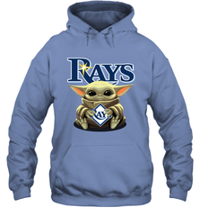 Baby Yoda Hugs The Tampa Bay Rays Shirts Hoodie - PrimaryTee