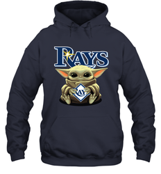 Baby Yoda Hugs The Tampa Bay Rays Shirts Hoodie - PrimaryTee