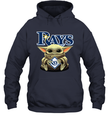 Baby Yoda Hugs The Tampa Bay Rays Shirts Hoodie - PrimaryTee