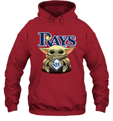 Baby Yoda Hugs The Tampa Bay Rays Shirts Hoodie - PrimaryTee