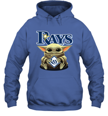 Baby Yoda Hugs The Tampa Bay Rays Shirts Hoodie - PrimaryTee