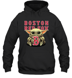 Baby Yoda Hugs The Boston Red Sox Shirts Hoodie - PrimaryTee