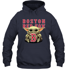 Baby Yoda Hugs The Boston Red Sox Shirts Hoodie - PrimaryTee