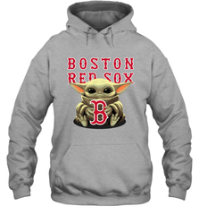 Baby Yoda Hugs The Boston Red Sox Shirts Hoodie - PrimaryTee