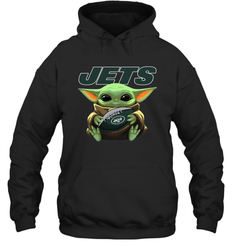 Baby Yoda Loves The New York Jets Star Wars NFL Shirts Hoodie - PrimaryTee
