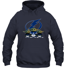 Tampa Bay Lightning Star Wars Logo Baby Yoda Hoodie - PrimaryTee
