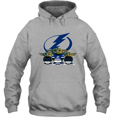 Tampa Bay Lightning Star Wars Logo Baby Yoda Hoodie - PrimaryTee