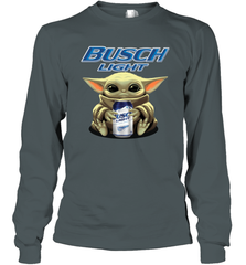 Baby Yoda Hugs Busch Light Beer Star Wars Shirts Long Sleeve T-Shirt - PrimaryTee