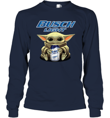 Baby Yoda Hugs Busch Light Beer Star Wars Shirts Long Sleeve T-Shirt - PrimaryTee