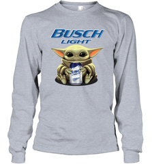 Baby Yoda Hugs Busch Light Beer Star Wars Shirts Long Sleeve T-Shirt - PrimaryTee