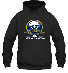 Buffalo Sabres Star Wars Logo Baby Yoda Hoodie - PrimaryTee