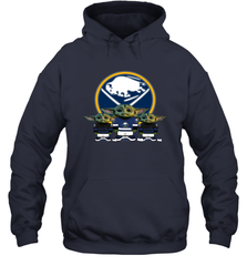 Buffalo Sabres Star Wars Logo Baby Yoda Hoodie - PrimaryTee