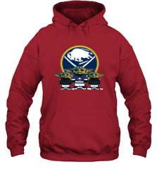 Buffalo Sabres Star Wars Logo Baby Yoda Hoodie - PrimaryTee