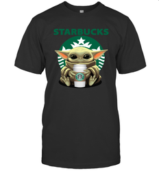Baby Yoda Hugs Starbucks Cup Star Wars Shirts Men's T-Shirt - PrimaryTee