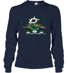 Dallas Stars Star Wars Logo Baby Yoda Long Sleeve T-Shirt - PrimaryTee