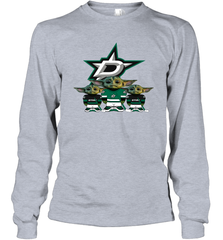 Dallas Stars Star Wars Logo Baby Yoda Long Sleeve T-Shirt - PrimaryTee