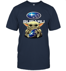 Baby Yoda Hugs The Subaru Car Logo Star Wars Shirts Men's T-Shirt - PrimaryTee