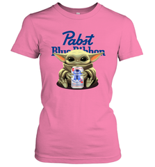 Baby Yoda Hugs Pabst Blue Ribbon Beer Can Star Wars Shirts Women's T-Shirt - PrimaryTee