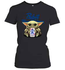 Baby Yoda Hugs Pabst Blue Ribbon Beer Can Star Wars Shirts Women's T-Shirt - PrimaryTee