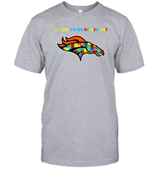 It's Ok To Be Different Denver Broncos Autism Shirt Men's T-Shirt - PrimaryTee