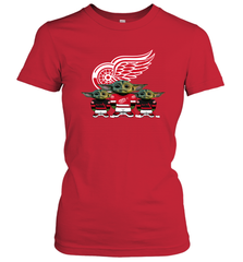 Detroit Red Wings Star Wars Logo Baby Yoda Women's T-Shirt - PrimaryTee